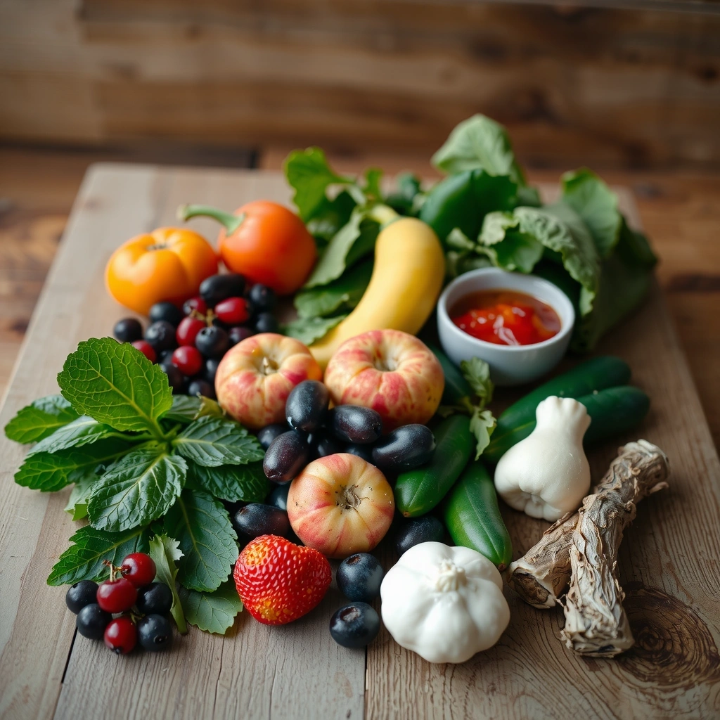 Frisches Gemüse und Obst aus der Alpenregion